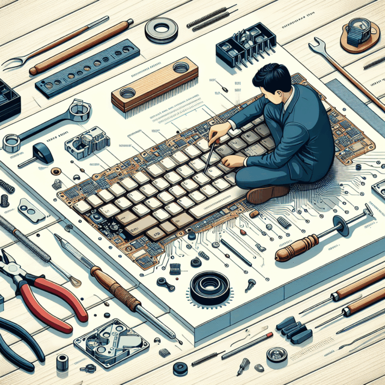 Step-by-step visual guide illustrating essential methods for keyboard repair, featuring tools and techniques for effective restoration.