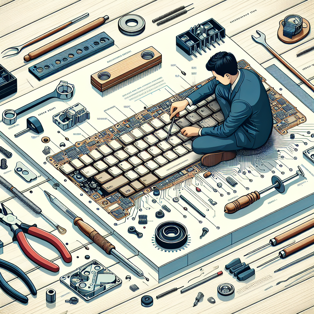 Step-by-step visual guide illustrating essential methods for keyboard repair, featuring tools and techniques for effective restoration.